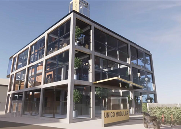 "Unico Modular a.s. - provozní hala firmy"